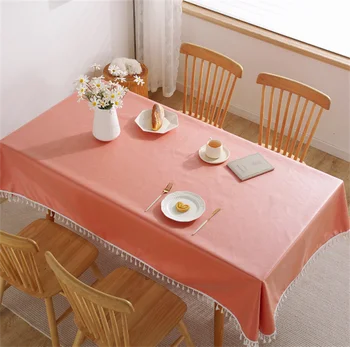 ציציות תפירת בד כותנה שולחן בד רחיץ המפה עבור סעודת החתונה קישוט Luxuriou כיסוי שולחן