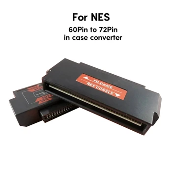 אוניברסלי 60Pin כדי 72Pin מתאם עבור NES קונסולת משחקים מערכת המרה מתאם המשחק מחסנית כרטיס ממיר עם התיק.
